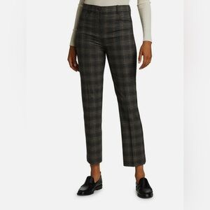 EUC 📈 Theory Straight Jean Wool Blend Pant in Auburn Plaid Sz 0